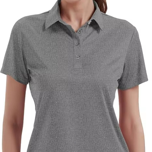 Polo sportif pour femme en laine mérinos 100% coton, lavable en machine, t-shirt en laine mérinos pour femme - Product Image 1