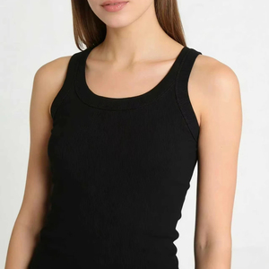Débardeurs décontractés respirants pour femmes en tissu tricoté polyester/coton - Product Image 1