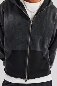 Chándal Acid Wash Flare de Felpa Francesa con Logotipo Personalizado y Efecto Desgastado para Hombre - Product Image 5