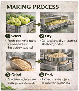 WARRLY Extracto de Semilla de Amla en Polvo 99% Puro, Rico en Vitamina C, Grado Alimenticio, Secado por Aire Caliente, Suministro a Granel de Gujarat, Cultivo Artificial - Product Image 2