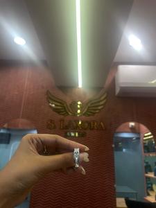 Bague de déclaration pour homme en or blanc 9K avec diamants de laboratoire taille princesse et émeraude, 2,63 carats, plaqué rhodium - Product Image 5