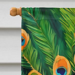 Bandera de Casa de porche Multicolor grande, diseño de pavo real, pancarta de patio, ilustraciones para colgar en la pared, manga de poliéster, poste decorativo para múltiples - Product Image 3