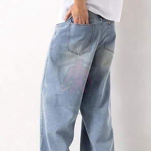 กางเกงยีนส์ทรงแบ็กกี้สำหรับผู้ชาย ดีไซน์ล่าสุด บริการ OEM คุณภาพพรีเมียม สวมใส่สบาย - Product Image 6