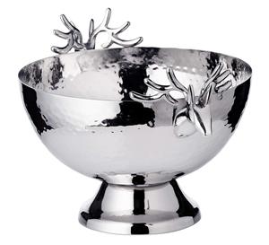 Cuenco de Metal Martillado de la Mejor Calidad con Forma de Ciervo para Centro de Mesa, Cuenco para Guardar Frutas, Disponible a Precio de Mayoreo - Product Image 1