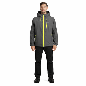 Veste de pluie pour VTT personnalisée, coupe-vent réfléchissant à capuche pour homme, imperméable, vente en gros B2B, vestes pour hommes - Product Image 1