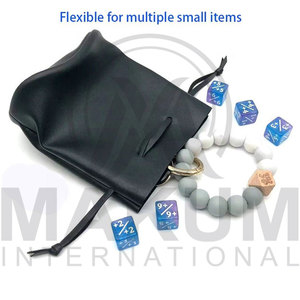 กระเป๋าใส่ลูกเต๋าหนังแท้ Makum พร้อมเชือกผูกและโลโก้แบบกำหนดเอง - Product Image 2