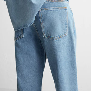 Pantalon décontracté coupe droite pour homme 2025 – Jean en denim coupe classique personnalisé pour homme – Prix de gros – Jean en denim bleu pour homme - Product Image 4