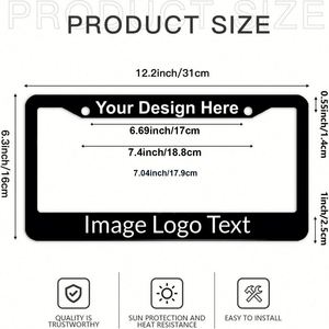 Marco/Cubierta para Matrícula de Coche de Aleación de Alta Calidad, Marcos para Matrícula de Coche con Logotipo Personalizado - Product Image 4