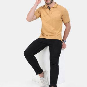 Polo de Manga Corta para Hombre con Logotipo Personalizado, Estampado Geométrico, Tejido de Punto, Corte Regular, Informal, Transpirable, Tela de Poliéster - Product Image 2