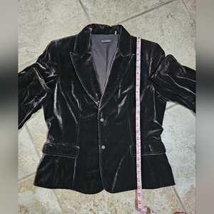 Blazer en velours marron de grande taille pour femme Tahari, veste de soirée classique Preppy Luxe - Product Image 1