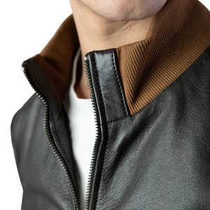 Chaqueta de Invierno Leathertex Bomber Ltx para Hombre, de Piel de Oveja, Impermeable, Cortavientos, de Secado Rápido, con Estampado Animal, Manga Corta - Product Image 4