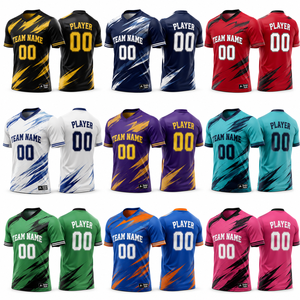 Maillot de football personnalisé pour adulte, sublimation, nom et numéro du club, respirant, manches courtes - Product Image 2