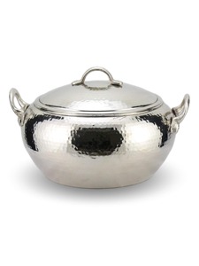 Polished Exterior Dishwasher Safe for Gas and Induction Cooker Metal Soup Pot with Lid Double Handle - Product Image 1