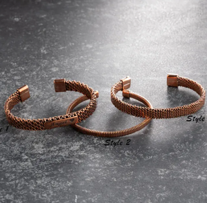 Copper Wrap <b>Bracelet</b> Unisex Adjustable Spiral Bangle Traditional Ayurvedic Healing Jewelry Custom Inscribed <b>Name</b> ID Bar - Product Image 6
