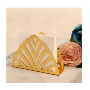 Factory Wholesale Luxury Napkin Holder Stand Metal <b>Tissue</b> Holder for Home Kitchen <b>Wedding</b> Restaurant Dining Table Supplies - Product Image 1