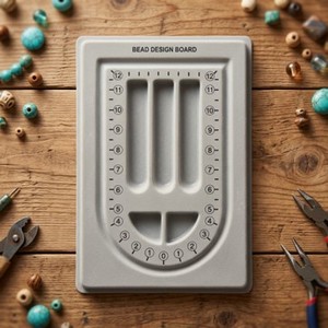 HC0020 Bead Design Board w/ flocked |Bead Design Board Rectangle Plastic Measuring <b>Tool</b> For Bracelet Making Jewelry Supplies Kit - Product Image 4