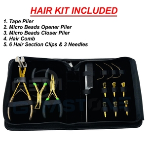 Professional Hair Extension Pliers <b>Kit</b> Stainless Steel Components Tape Pliers Micro <b>Bead</b> Opener Loop Needle Tool Section - Product Image 2