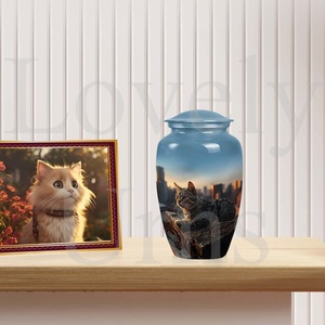 Beautiful cat cremation urn for <b>ashes</b> funeral urns for human <b>ashes</b> memorial <b>keepsake</b> decorative remembrance gift - Product Image 4