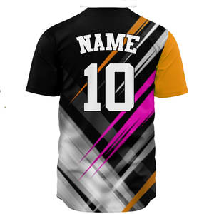 Maillot de baseball personnalisé OEM, uniforme à sublimation, logo brodé, pour baseball et softball, grande taille, chemise imprimée, vente chaude - Product Image 2