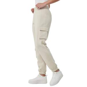Pantalon de jogging cargo pour femme, taille haute élastique, style streetwear décontracté avec poches, logo personnalisé, vente en gros OEM - Product Image 3