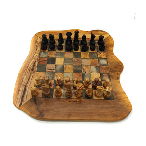 Handcrafted Live Edge <b>Wooden</b> <b>Chess</b> <b>Set</b> With Unique Organic Board Design And Carved Pieces Elegant Strategy Game For Family Fun - Product Image 6