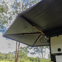 Auvent de véhicule à 270 degrés, grande auvent latérale imperméable pour pick-up et SUV, abri de camping tout-terrain pour l'aventure en plein air