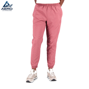 Pantalon de survêtement rose en coton pour homme, taille élastique, poches latérales, décontracté, pour l'automne, respirant, tricoté, pour le sport - Product Image 1