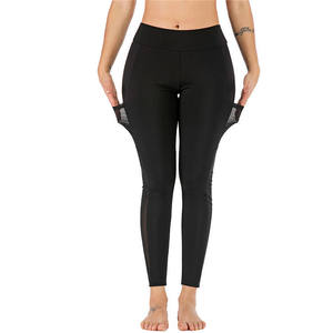 High Quality Sport Wear <b>Mesh</b> <b>Leggings</b> Women's Yoga Pants With Pockets - Product Image 1