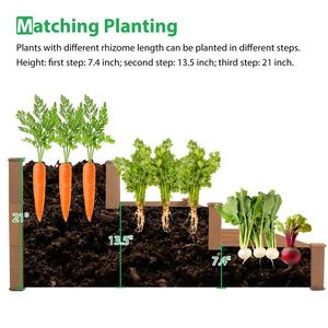 Brown Raised Garden Bed for Horticulture Handcrafted Wood Garden Building - Product Image 5