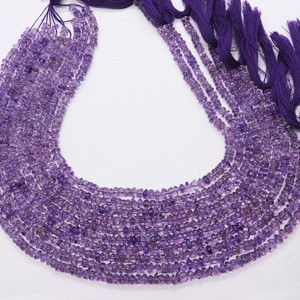 ลูกปัดอะมีทิสต์ธรรมชาติทรงกลมเรียบ AAA สีชมพู ขนาด 4-5 มม. 5 เส้น ยาว 12 นิ้ว สำหรับทำเครื่องประดับ - Product Image 1