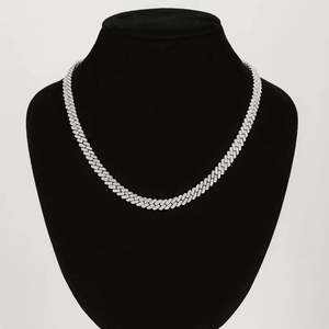 Cadena de Lujo de Plata de Ley 925 con Diamantes de Moissanita VVS, Cadena Cubana Iced Out VVS, Cadena Personalizada Estilo Hip Hop - Product Image 2