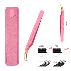 Pince à cils légère de nouveau style fabriquée en acier inoxydable de haute qualité avec des pointes incurvées solides pour la beauté - Product Image 3