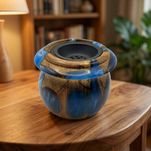 Quemador de incienso árabe de resina y madera de primera calidad, soporte para incienso Oud, decoración árabe de lujo hecha a mano - Product Image 5