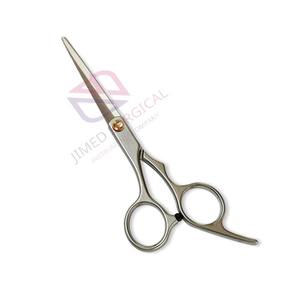 Tijeras de Peluquería Profesionales de Acero Inoxidable, Acabado Espejo, con Tornillo Dorado y Reposa Dedos |   Tijeras Profesionales para Corte de Cabello de Salón - Product Image 1