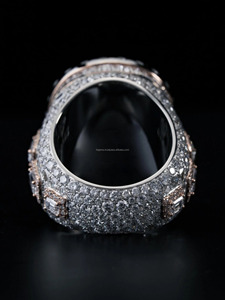 High Quality Hip Hop Iced Out VVS Moissanite Diamond <b>Rings</b> Women <b>Men</b> Heart Design Jewelry 925 Sterling <b>Silver</b> <b>Rings</b> <b>Men</b> - Product Image 4