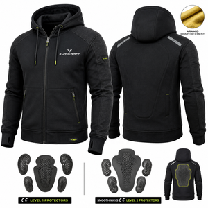 Sudadera con Capucha para Motocicleta, para Hombre, de Tela Reflectante, Manga Larga, para Aventura, Invierno, con Protectores de Nivel 2 CE, Impermeable - Product Image 5
