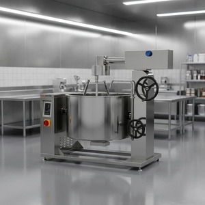 Olla de vapor encamisada con inducción y rotación Amicook 380V/440V: Cocina eficiente, fácil limpieza, cocción lenta, motorizada, gran capacidad. - Product Image 3