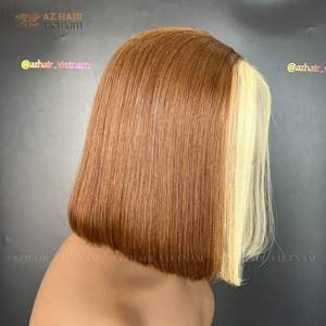 Perruque Bob en Cheveux Remy Vietnamiens 100% Naturels, Personnalisée en Gros, Douce et Lisse, Extensions Droites comme des Baguettes, Double Trame Faite à la Machine, Toutes Couleurs - Product Image 4