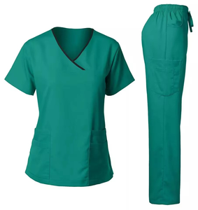 Hot Sale Medical <b>Scrubs</b> Uniforms Women <b>Scrub</b> Nurse Uniform <b>Sets</b> for Hospital Women Gray <b>Scrub</b> <b>Set</b> V-Neck Short Sleeve - Product Image 6