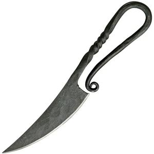 Couteau de cuisine multifonctionnel en acier au carbone forgé à la main, style médiéval antique, personnalisé et fait main par Jexmoo - Cadeau pour chef - Product Image 4