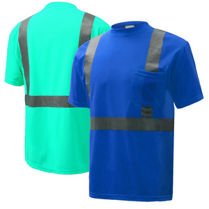 Camiseta de Seguridad Reflectante de Alta Visibilidad, Modelo Nuevo y Elegante, 100% Poliéster, Ropa de Trabajo de Seguridad Vial, Camiseta Polo - Product Image 1