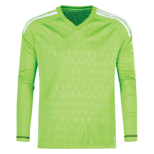 New 100% Polyester Goalkeeper Top Jersey for Men Yellow with Long Sleeves Training Football <b>Soccer</b> Jersey Automated Cutting - Product Image 4