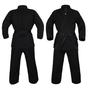 Uniforme de Judo Negro, Poliéster/Algodón, Unisex, Corte Regular para Adultos, Duradero, Ligero, Transpirable, de Secado Rápido, Ropa de Artes Marciales - Product Image 1