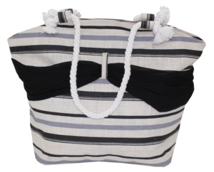 Bolso de Playa con Estampado Completo en Dos Colores, Asa de Cuerda Trenzada, Diseño Destin, Sarong, Logotipo Personalizado, Tela de Yute Laminada en PP, a la Moda - Product Image 2