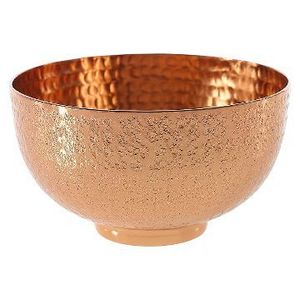 Bol rond classique en cuivre pour salade de fruits, service de collations, cadeau de mariage, artisanat indien traditionnel - Product Image 1