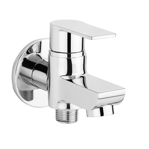 ก๊อกน้ำทองเหลืองแบบสองทาง ชุบโครเมียม ติดผนัง สำหรับอ่างล้างหน้า ก๊อกผสมน้ำร้อนน้ำเย็น ก๊อกน้ำห้องครัว ก๊อกน้ำเครื่องซักผ้า - Product Image 1