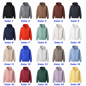 New Style OEM Custom Logo Men's Full <b>Zip</b> Hoodie Anti-Pilling Fleece Washed Sweatshirt Workwear Wholesale Manufacturer - Product Image 5