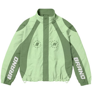 ชุดวอร์มไนลอนแบบกำหนดเองสำหรับผู้ชาย ชุดกีฬาสองชิ้น ปักโลโก้ เอวยางยืด ชุดวิ่งออกกำลังกาย ชุดวอร์มสำหรับฝึกซ้อมในยิม รับผลิตแบบ OEM - Product Image 4