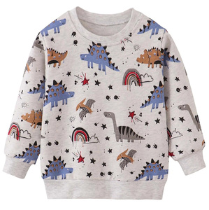 Sudadera de Cuello Redondo con Estampado Animal para Bebés, Niños y Niñas, 100% Algodón Orgánico, Tejido de Punto, Manga Larga, Informal, Otoño - Product Image 5