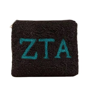Latest Design Hand Pouch Beaded Embroidered Seed Bead Handmade Coin Purse with Customized Color Patterns - Product Image 1